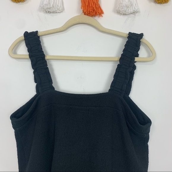 Madewell Texture & Thread Black Tie Front Tank Size Medium - Picture 6 of 10